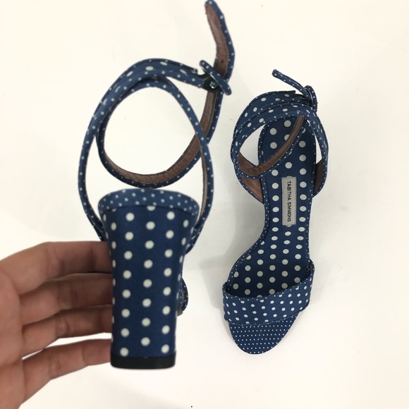Tabitha Simmons 36 5.5 Polka Dot Sandals Heels - Picture 5 of 5